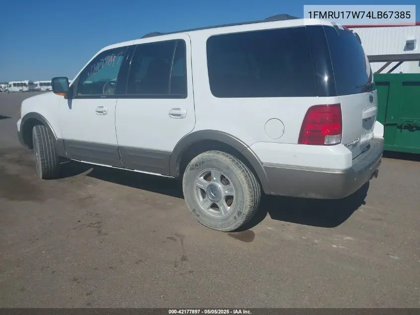 2004 Ford Expedition Eddie Bauer VIN: 1FMRU17W74LB67385 Lot: 42177897
