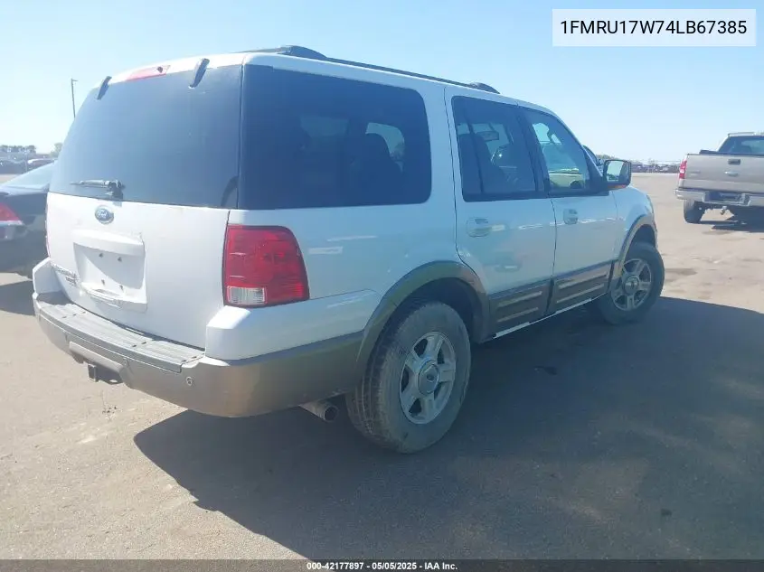 2004 Ford Expedition Eddie Bauer VIN: 1FMRU17W74LB67385 Lot: 42177897