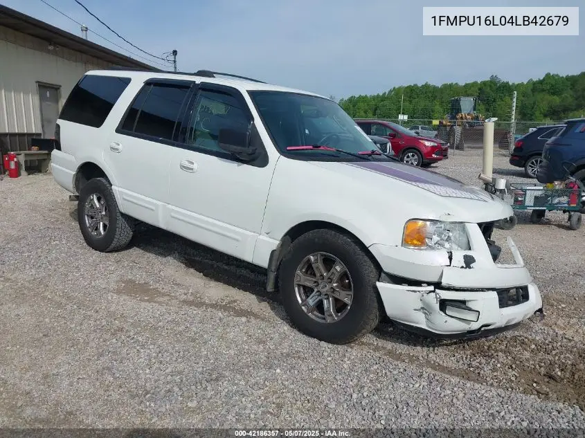 2004 Ford Expedition Nbx/Xlt VIN: 1FMPU16L04LB42679 Lot: 42186357