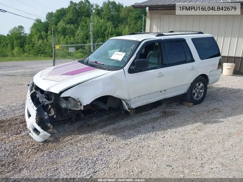 2004 Ford Expedition Nbx/Xlt VIN: 1FMPU16L04LB42679 Lot: 42186357