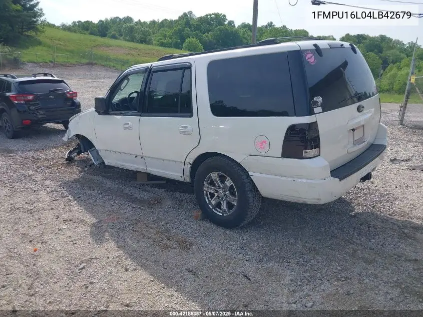 2004 Ford Expedition Nbx/Xlt VIN: 1FMPU16L04LB42679 Lot: 42186357