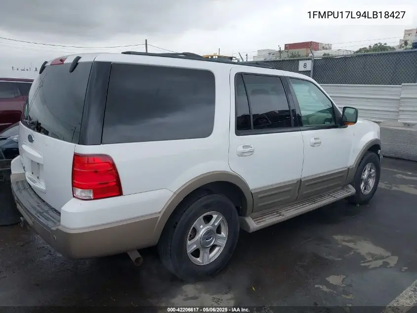 2004 Ford Expedition Eddie Bauer VIN: 1FMPU17L94LB18427 Lot: 42206617