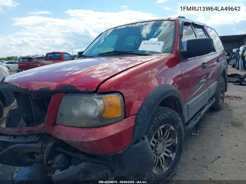 2004 Ford Expedition Xls VIN: 1FMRU13W64LA49642 Lot: 42236070