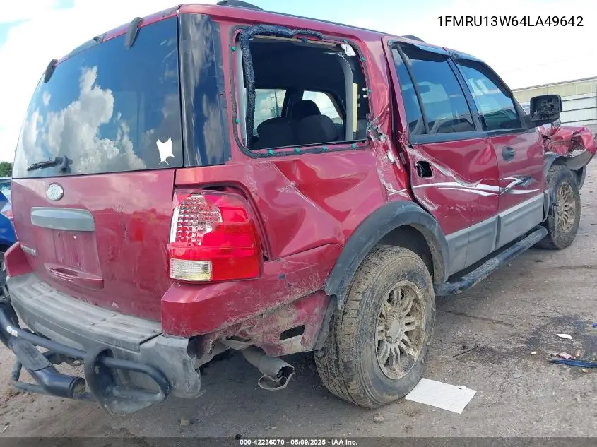 2004 Ford Expedition Xls VIN: 1FMRU13W64LA49642 Lot: 42236070
