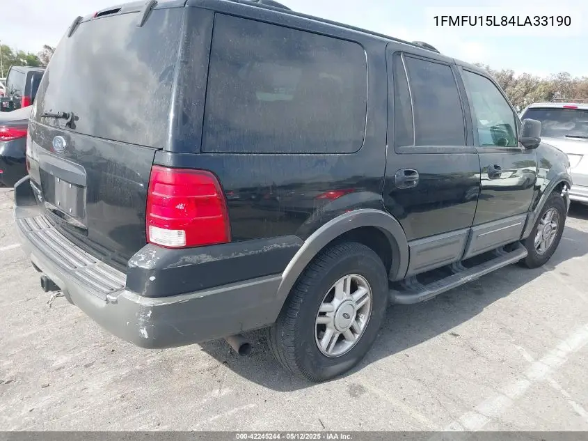 2004 Ford Expedition Xlt VIN: 1FMFU15L84LA33190 Lot: 42245244