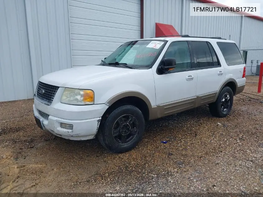 2004 Ford Expedition Eddie Bauer VIN: 1FMRU17W04LB17721 Lot: 42257353