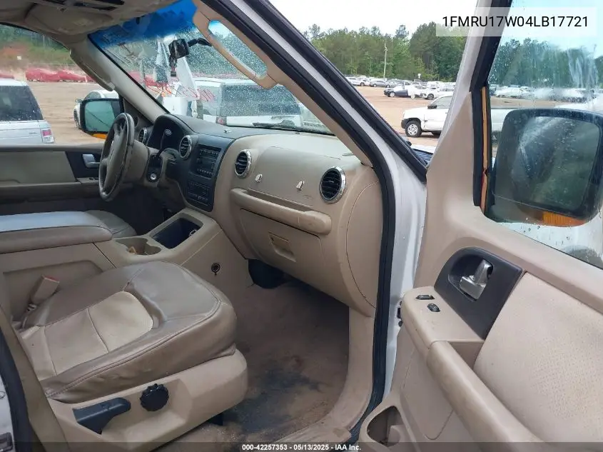 2004 Ford Expedition Eddie Bauer VIN: 1FMRU17W04LB17721 Lot: 42257353