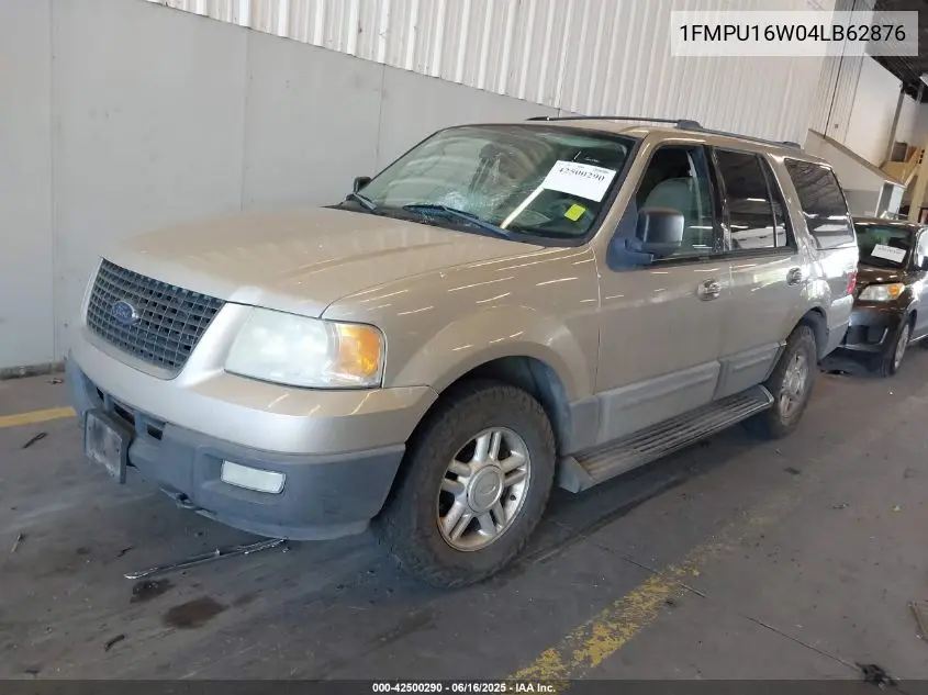 2004 Ford Expedition Xlt VIN: 1FMPU16W04LB62876 Lot: 42500290