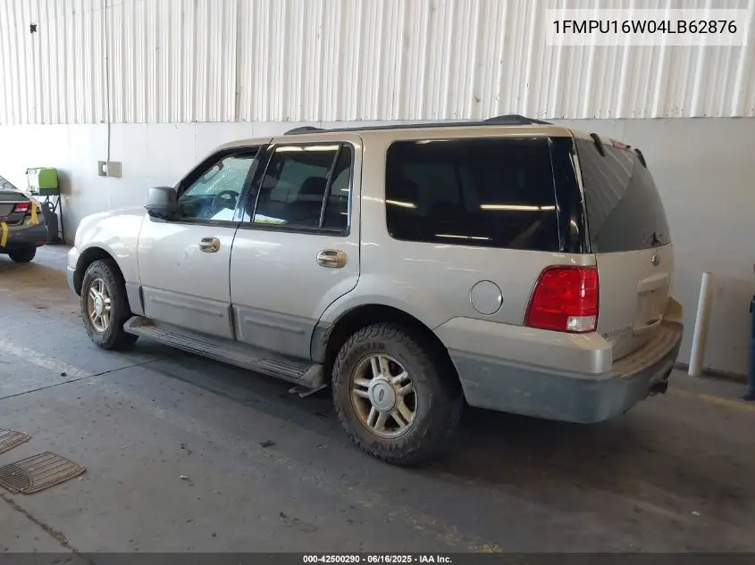 2004 Ford Expedition Xlt VIN: 1FMPU16W04LB62876 Lot: 42500290