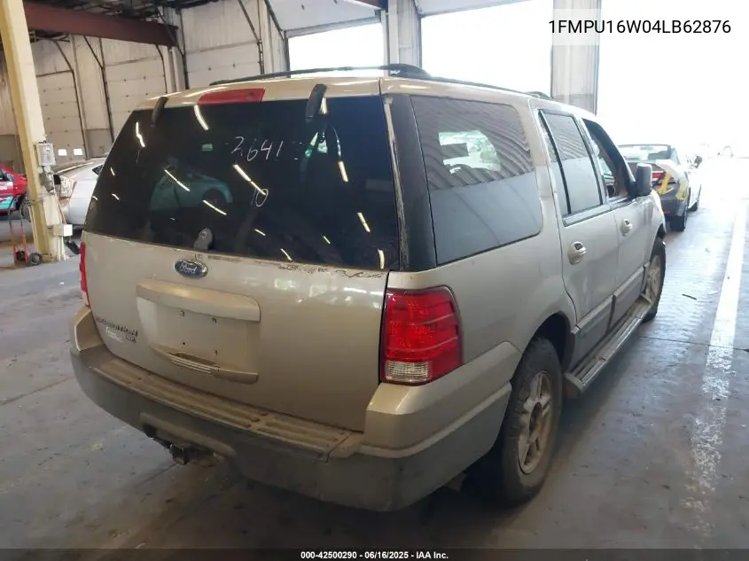 2004 Ford Expedition Xlt VIN: 1FMPU16W04LB62876 Lot: 42500290