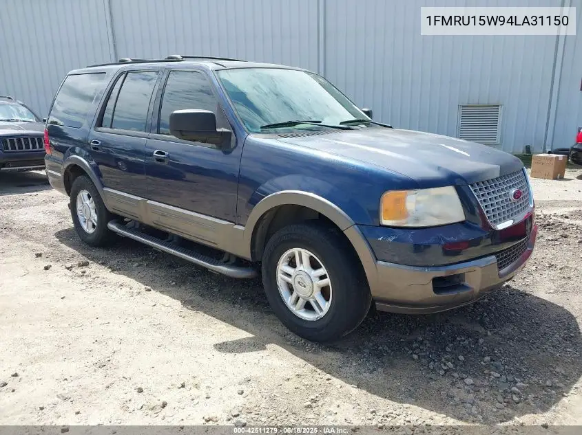2004 Ford Expedition Xlt VIN: 1FMRU15W94LA31150 Lot: 42511279