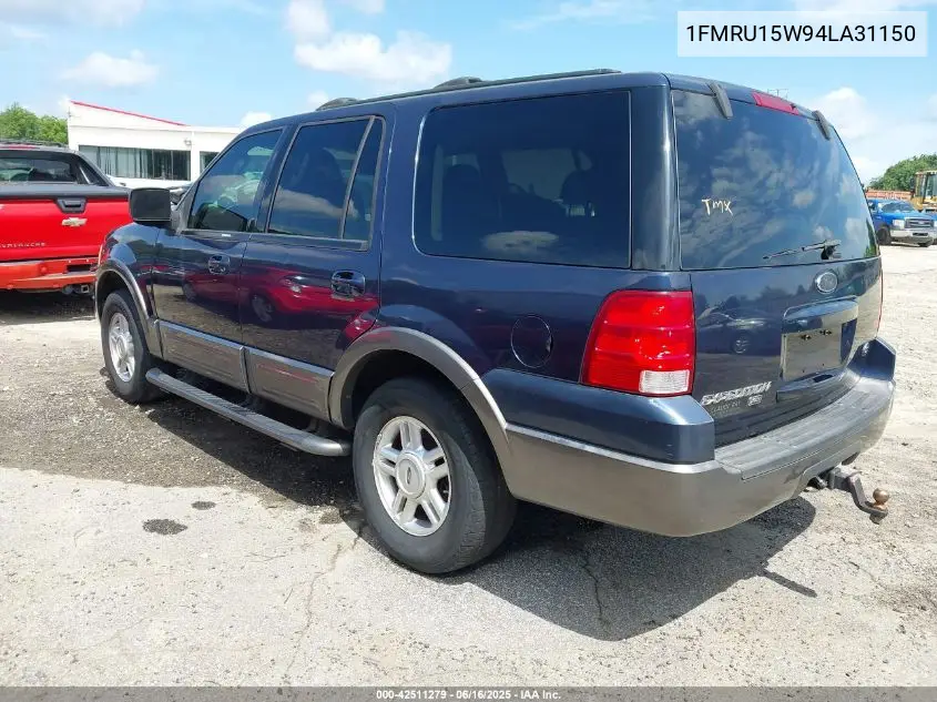 2004 Ford Expedition Xlt VIN: 1FMRU15W94LA31150 Lot: 42511279
