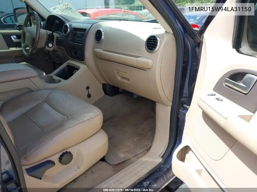 2004 Ford Expedition Xlt VIN: 1FMRU15W94LA31150 Lot: 42511279