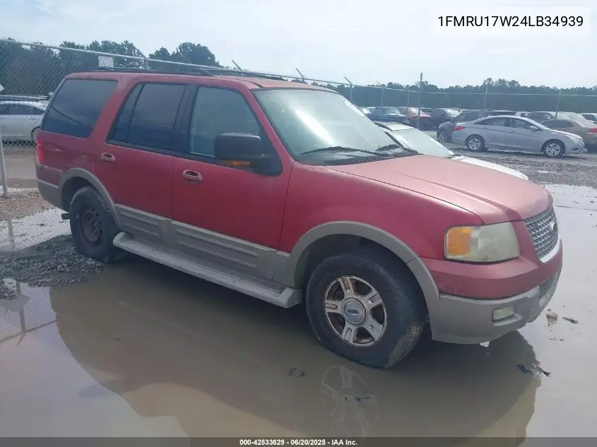 2004 Ford Expedition Eddie Bauer VIN: 1FMRU17W24LB34939 Lot: 42533629