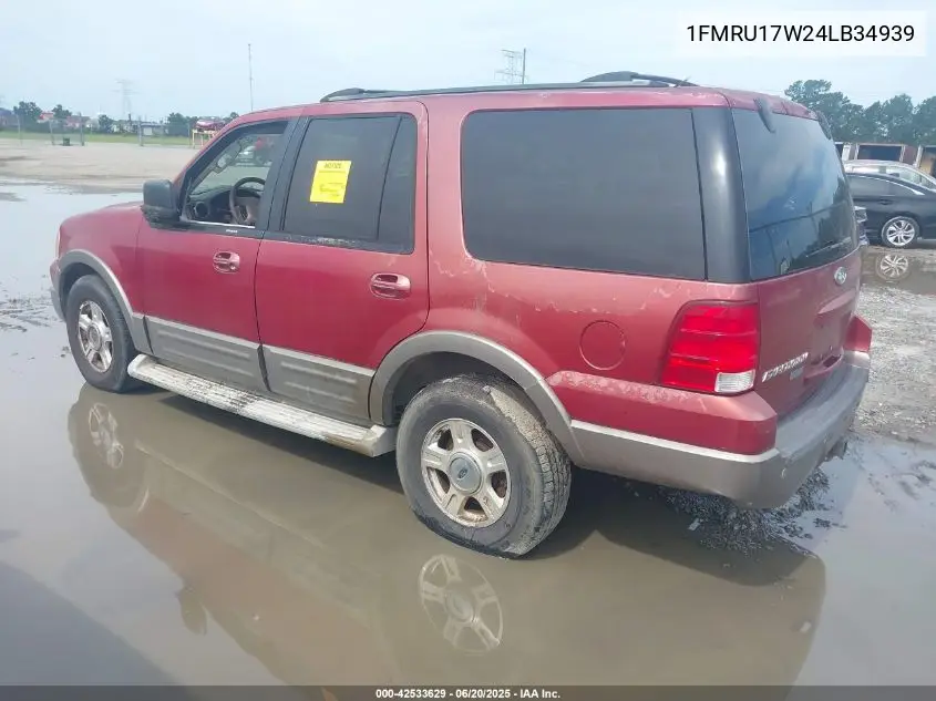 2004 Ford Expedition Eddie Bauer VIN: 1FMRU17W24LB34939 Lot: 42533629