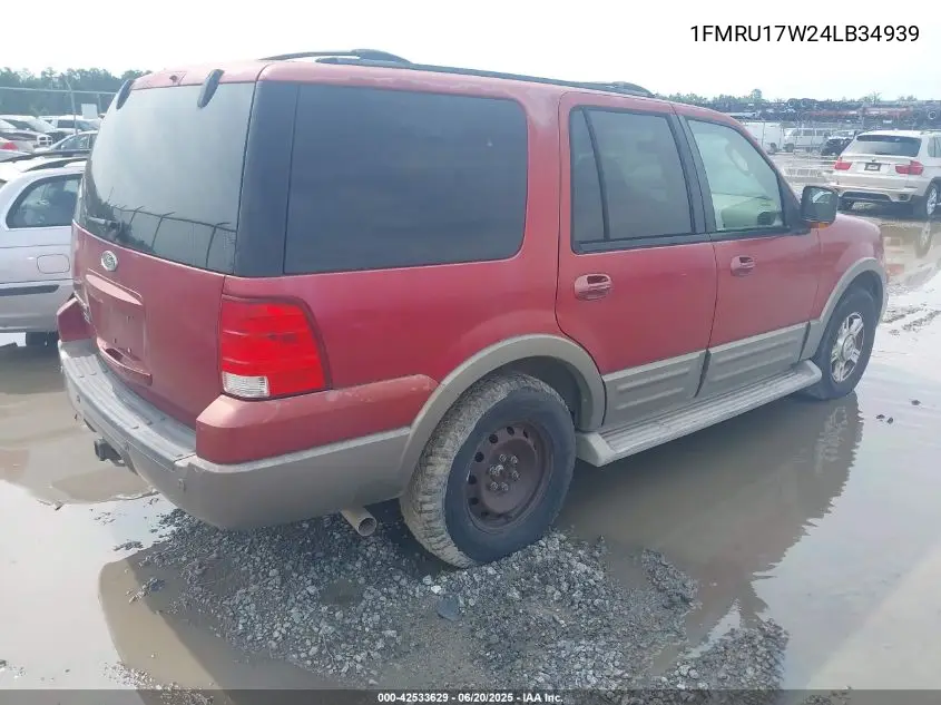 2004 Ford Expedition Eddie Bauer VIN: 1FMRU17W24LB34939 Lot: 42533629