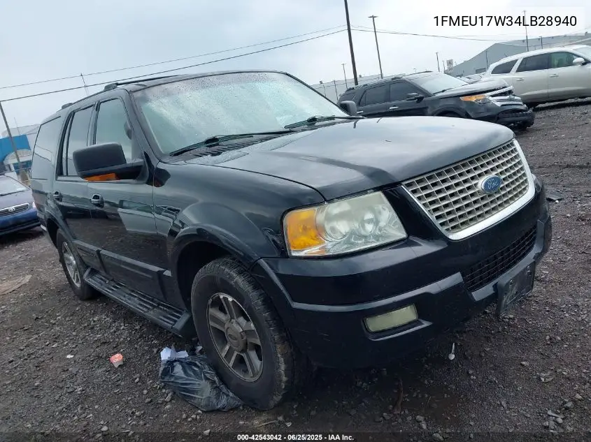 2004 Ford Expedition Eddie Bauer VIN: 1FMEU17W34LB28940 Lot: 42543042