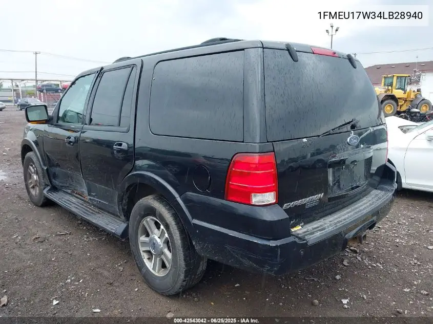 2004 Ford Expedition Eddie Bauer VIN: 1FMEU17W34LB28940 Lot: 42543042