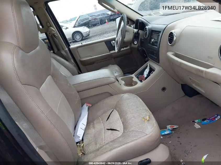 2004 Ford Expedition Eddie Bauer VIN: 1FMEU17W34LB28940 Lot: 42543042