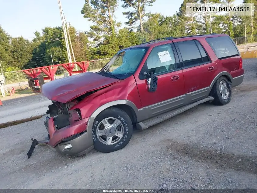 2004 Ford Expedition Eddie Bauer VIN: 1FMFU17L04LA64558 Lot: 42558299