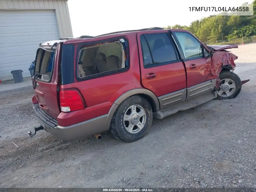 2004 Ford Expedition Eddie Bauer VIN: 1FMFU17L04LA64558 Lot: 42558299