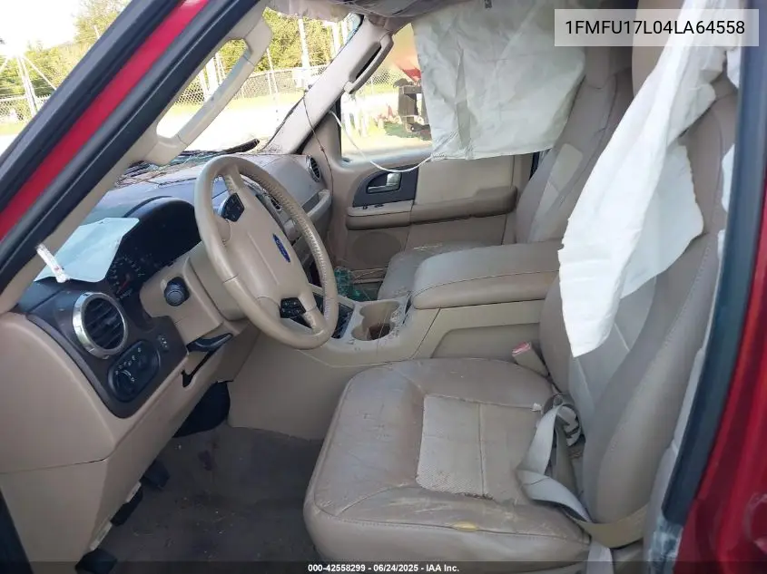 2004 Ford Expedition Eddie Bauer VIN: 1FMFU17L04LA64558 Lot: 42558299