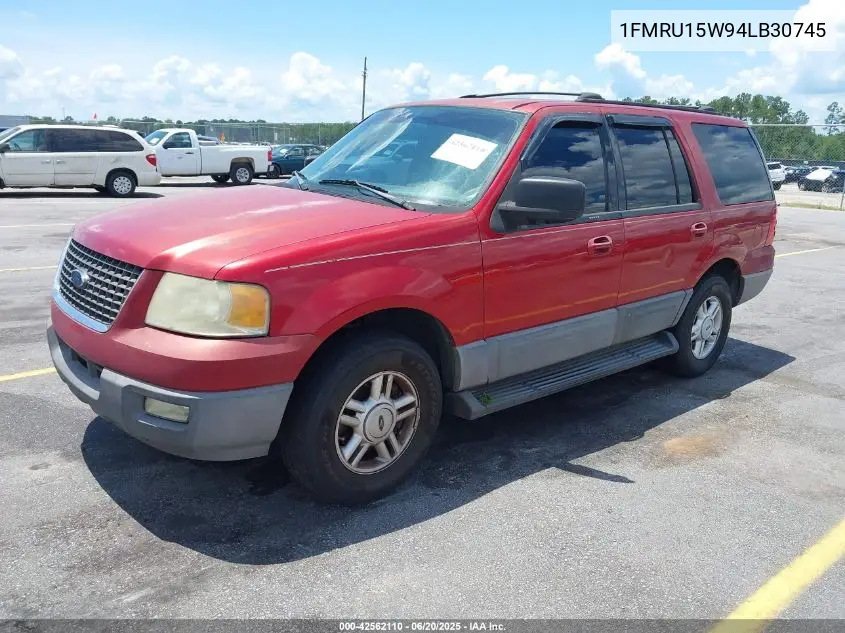 2004 Ford Expedition Xlt VIN: 1FMRU15W94LB30745 Lot: 42562110