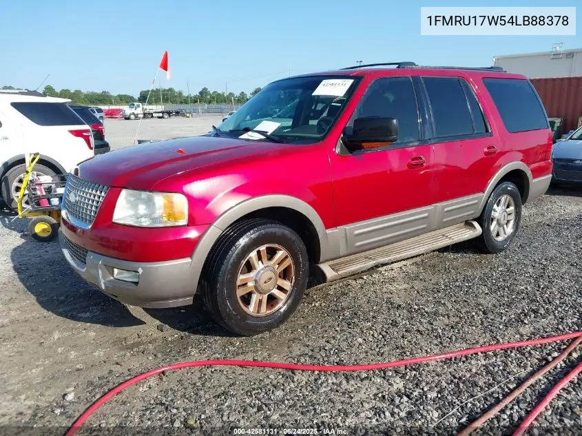 2004 Ford Expedition Eddie Bauer VIN: 1FMRU17W54LB88378 Lot: 42581131