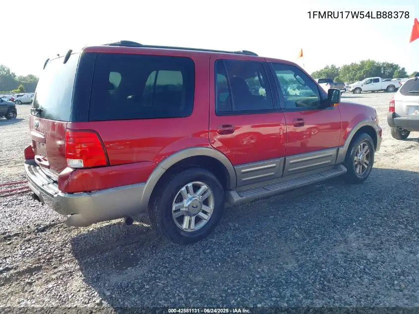 2004 Ford Expedition Eddie Bauer VIN: 1FMRU17W54LB88378 Lot: 42581131