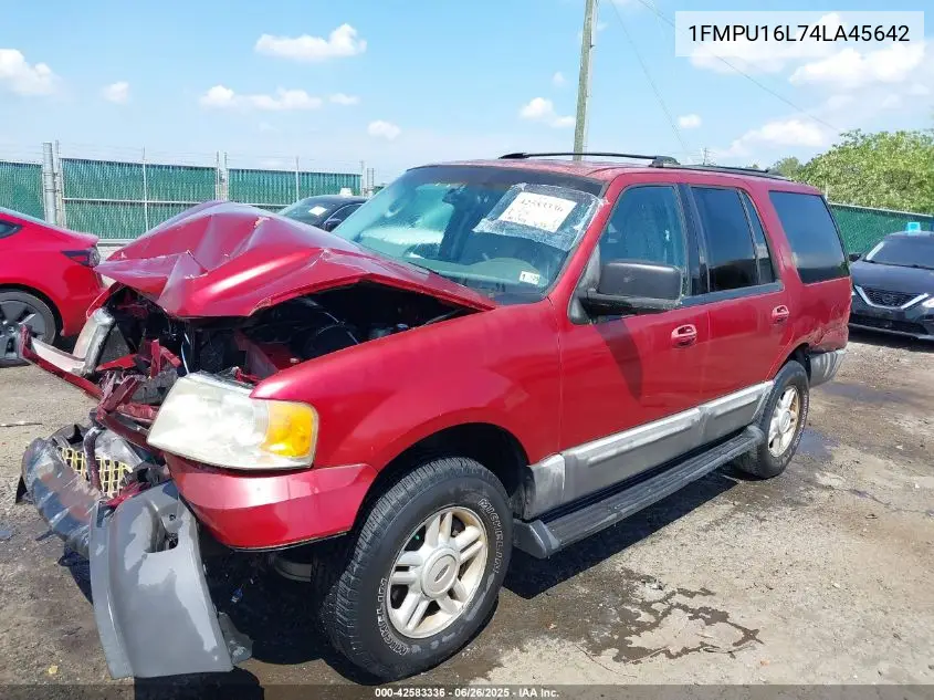 2004 Ford Expedition Nbx/Xlt VIN: 1FMPU16L74LA45642 Lot: 42583336