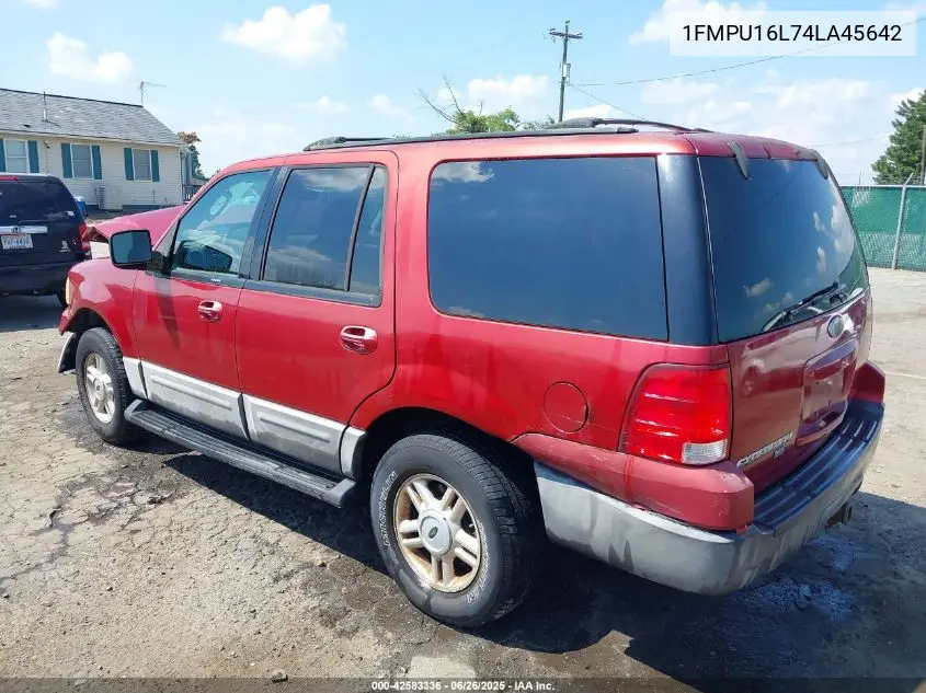 2004 Ford Expedition Nbx/Xlt VIN: 1FMPU16L74LA45642 Lot: 42583336
