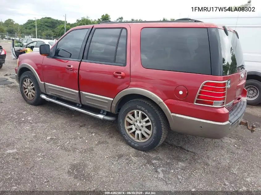 2004 Ford Expedition Eddie Bauer VIN: 1FMRU17W54LA08302 Lot: 42623074