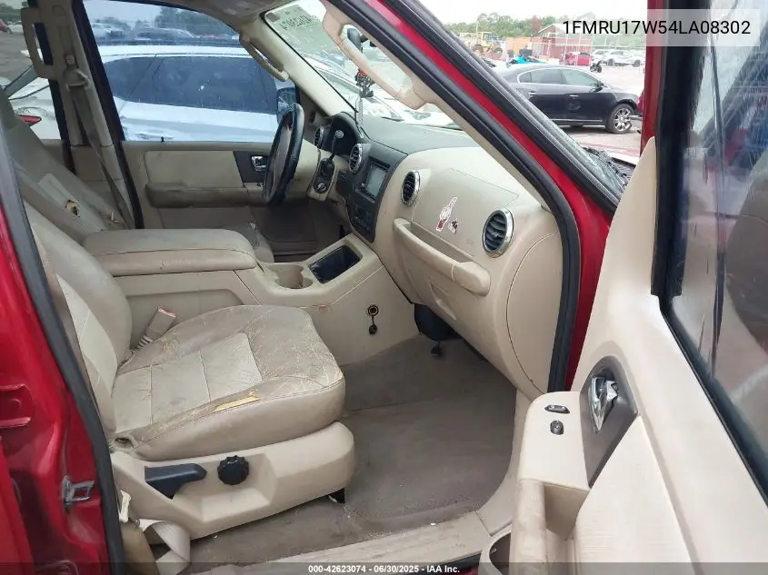 2004 Ford Expedition Eddie Bauer VIN: 1FMRU17W54LA08302 Lot: 42623074