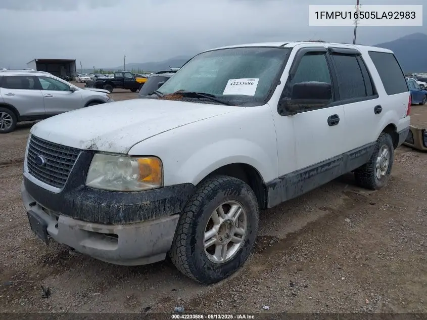 2005 Ford Expedition Nbx/Xlt VIN: 1FMPU16505LA92983 Lot: 42233686