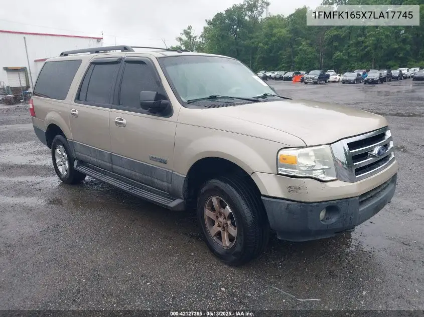 2007 Ford Expedition El Xlt VIN: 1FMFK165X7LA17745 Lot: 42127365