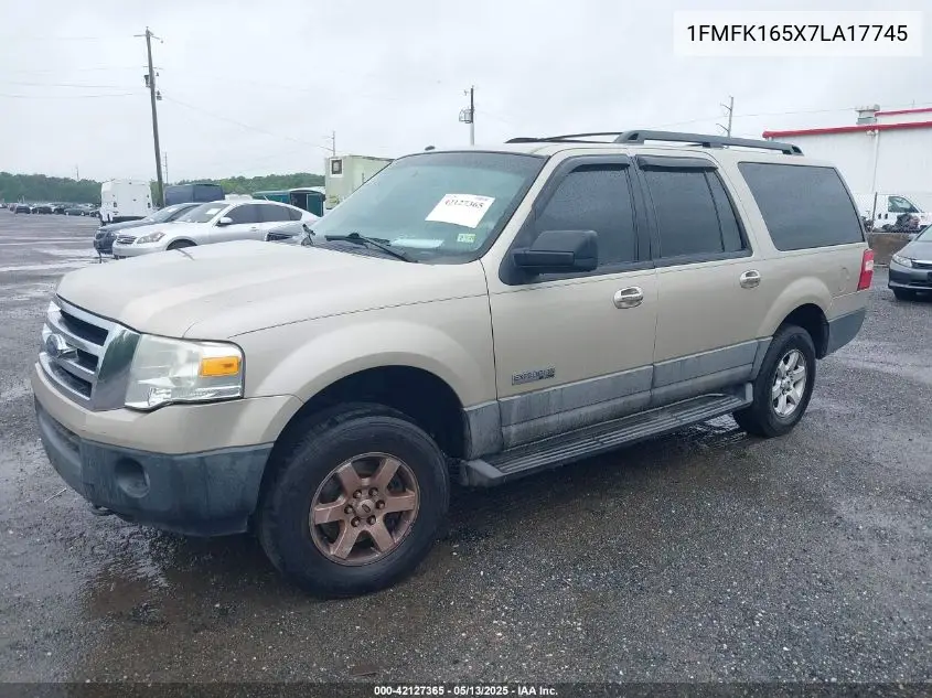 2007 Ford Expedition El Xlt VIN: 1FMFK165X7LA17745 Lot: 42127365