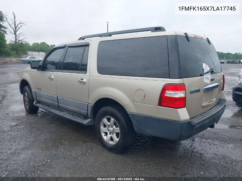 2007 Ford Expedition El Xlt VIN: 1FMFK165X7LA17745 Lot: 42127365