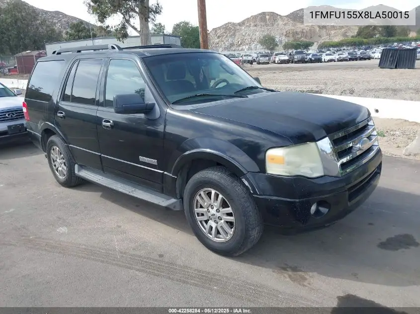 2008 Ford Expedition Xlt VIN: 1FMFU155X8LA50015 Lot: 42258284