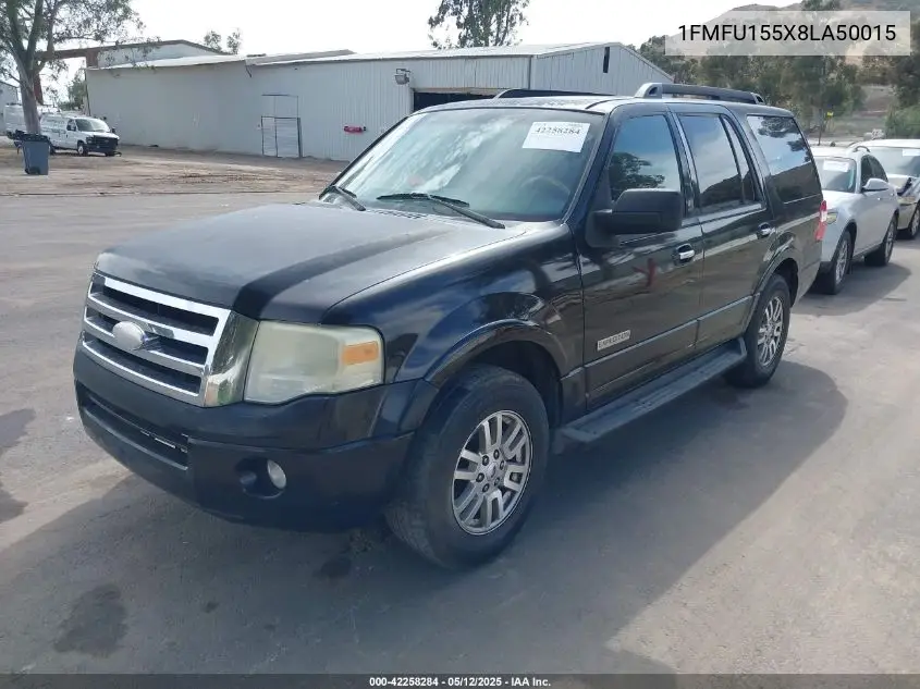 2008 Ford Expedition Xlt VIN: 1FMFU155X8LA50015 Lot: 42258284