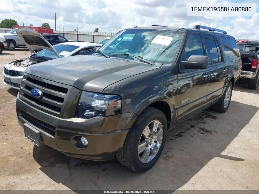 2008 Ford Expedition El Limited VIN: 1FMFK19558LA80880 Lot: 42580552