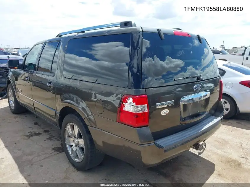 2008 Ford Expedition El Limited VIN: 1FMFK19558LA80880 Lot: 42580552