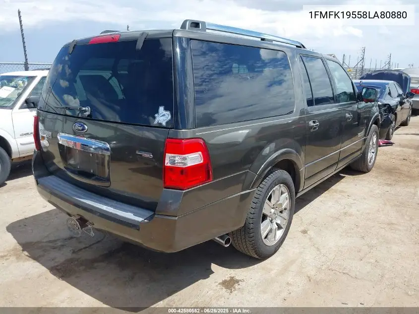 2008 Ford Expedition El Limited VIN: 1FMFK19558LA80880 Lot: 42580552