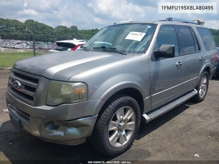 2008 Ford Expedition Limited VIN: 1FMFU195X8LA80495 Lot: 42606175