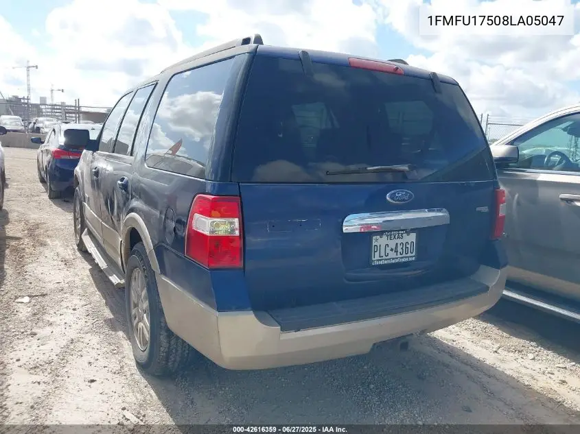 2008 Ford Expedition Eddie Bauer/King Ranch VIN: 1FMFU17508LA05047 Lot: 42616359
