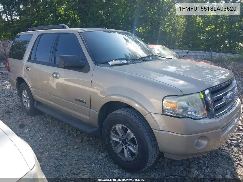 2008 Ford Expedition Xlt VIN: 1FMFU15518LA03620 Lot: 42644718