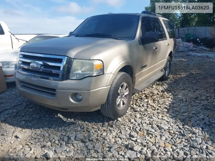 2008 Ford Expedition Xlt VIN: 1FMFU15518LA03620 Lot: 42644718