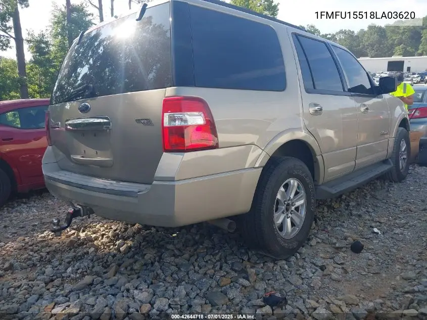 2008 Ford Expedition Xlt VIN: 1FMFU15518LA03620 Lot: 42644718