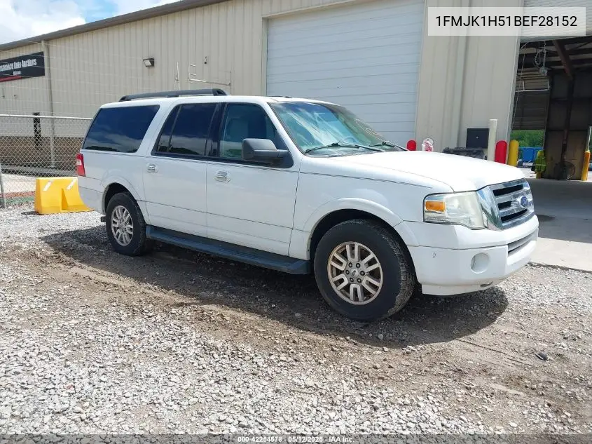 2011 Ford Expedition El Xlt VIN: 1FMJK1H51BEF28152 Lot: 42254578