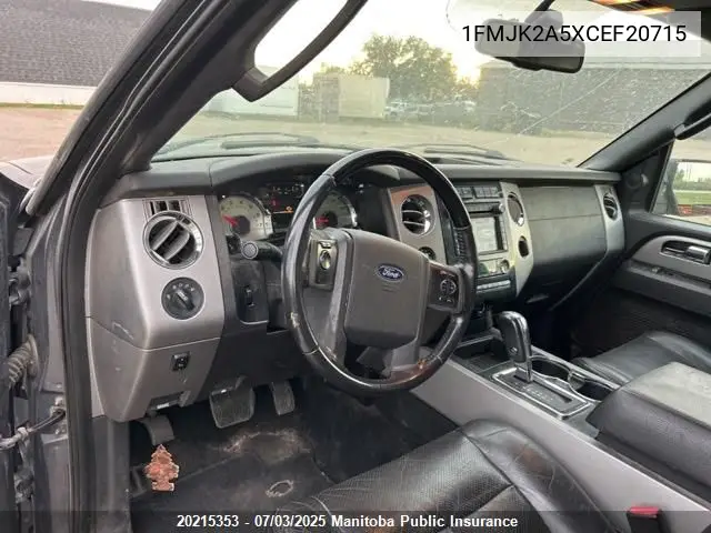 2012 Ford Expedition Max Limited VIN: 1FMJK2A5XCEF20715 Lot: 20215353