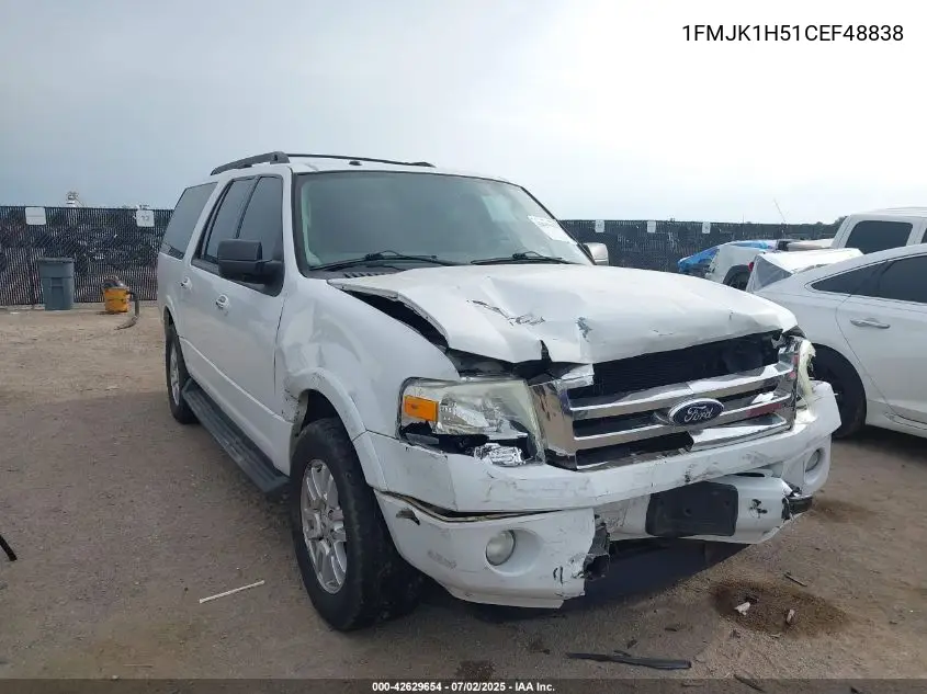 2012 Ford Expedition El Xlt VIN: 1FMJK1H51CEF48838 Lot: 42629654